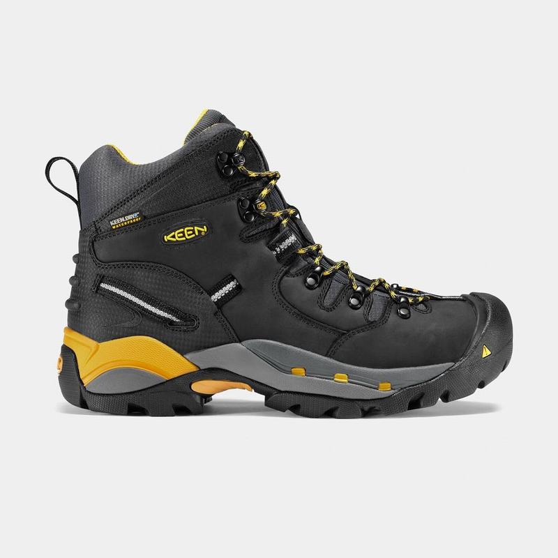 Botas De Trabajo Keen Pittsburgh 6" Steel Toe Para Hombre Negros - Botas Keen Mexico (078639-CNR)